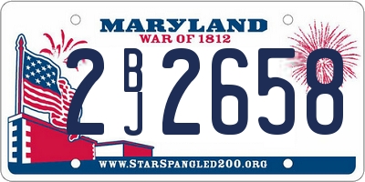 MD license plate 2BJ2658
