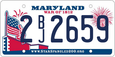 MD license plate 2BJ2659