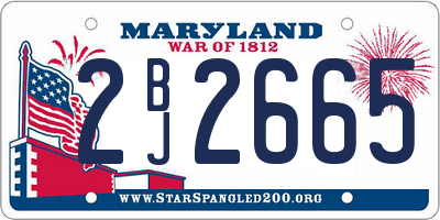 MD license plate 2BJ2665