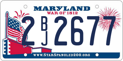 MD license plate 2BJ2677