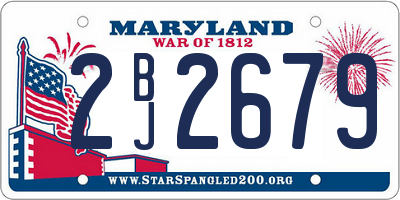 MD license plate 2BJ2679