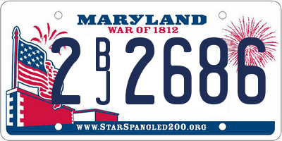 MD license plate 2BJ2686