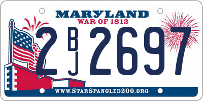 MD license plate 2BJ2697