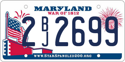 MD license plate 2BJ2699
