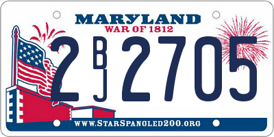 MD license plate 2BJ2705