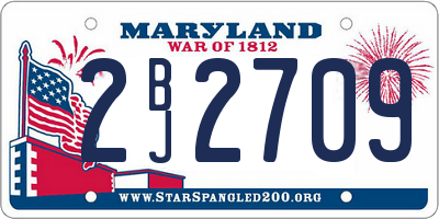 MD license plate 2BJ2709