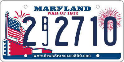 MD license plate 2BJ2710
