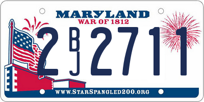 MD license plate 2BJ2711