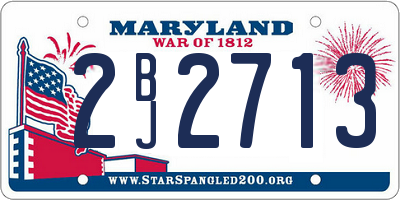 MD license plate 2BJ2713