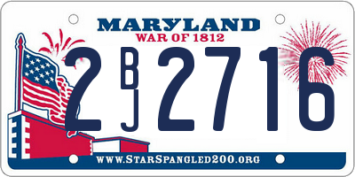 MD license plate 2BJ2716