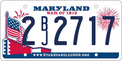 MD license plate 2BJ2717