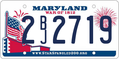MD license plate 2BJ2719