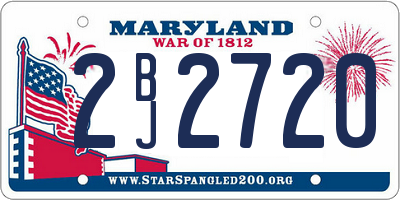 MD license plate 2BJ2720
