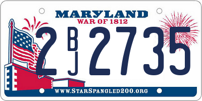 MD license plate 2BJ2735