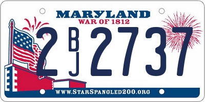 MD license plate 2BJ2737