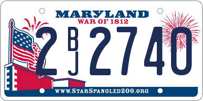 MD license plate 2BJ2740