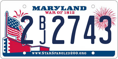 MD license plate 2BJ2743