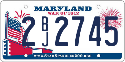 MD license plate 2BJ2745