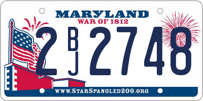 MD license plate 2BJ2748