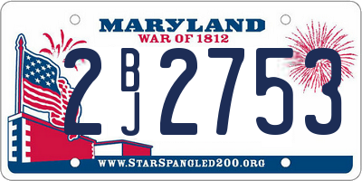 MD license plate 2BJ2753