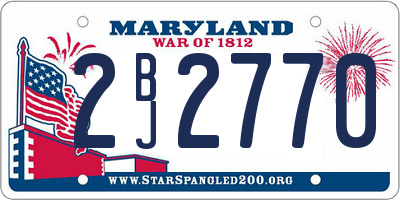 MD license plate 2BJ2770
