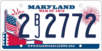 MD license plate 2BJ2772