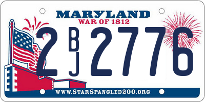 MD license plate 2BJ2776