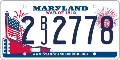 MD license plate 2BJ2778