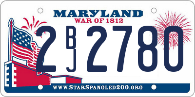 MD license plate 2BJ2780