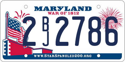 MD license plate 2BJ2786