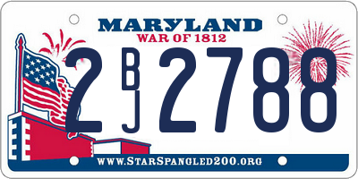 MD license plate 2BJ2788
