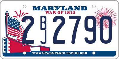 MD license plate 2BJ2790