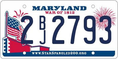MD license plate 2BJ2793