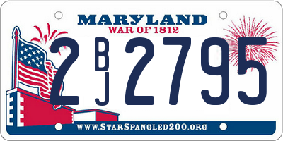MD license plate 2BJ2795