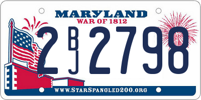 MD license plate 2BJ2798