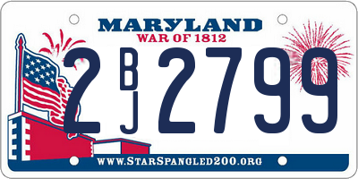 MD license plate 2BJ2799