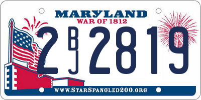MD license plate 2BJ2819
