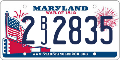MD license plate 2BJ2835