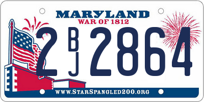MD license plate 2BJ2864