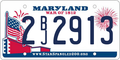 MD license plate 2BJ2913