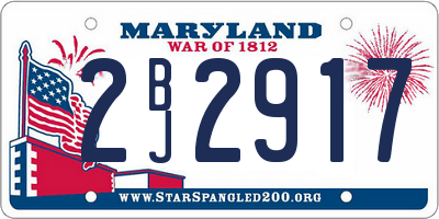 MD license plate 2BJ2917