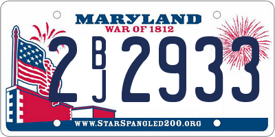 MD license plate 2BJ2933