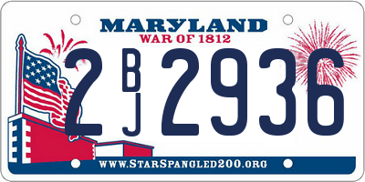 MD license plate 2BJ2936