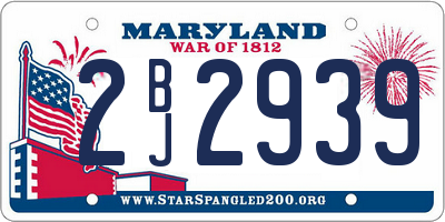 MD license plate 2BJ2939