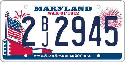 MD license plate 2BJ2945