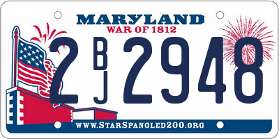 MD license plate 2BJ2948