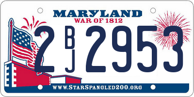MD license plate 2BJ2953