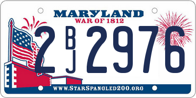 MD license plate 2BJ2976