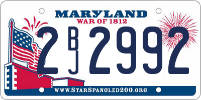 MD license plate 2BJ2992