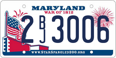 MD license plate 2BJ3006